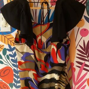 Art Deco blouse with flutter cap sleeves